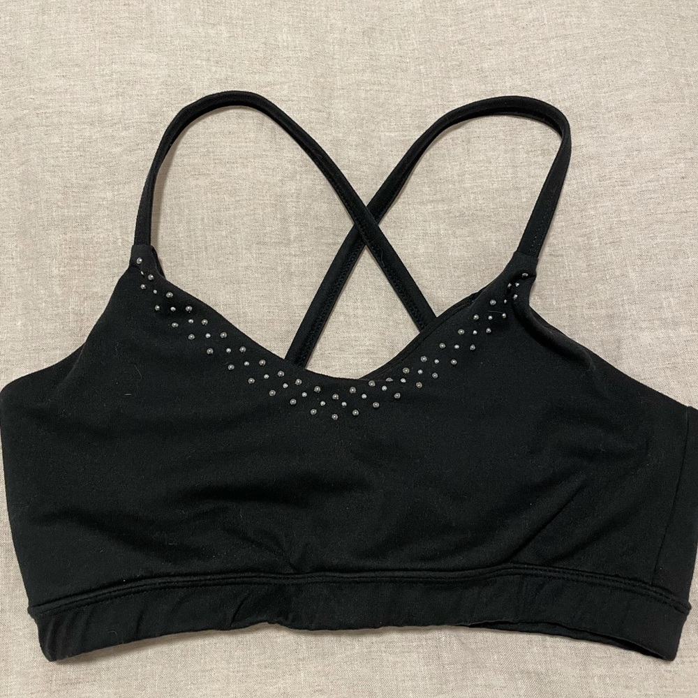 Glyder Black Studded Sports Bra